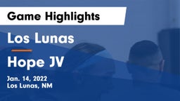 Los Lunas  vs Hope JV Game Highlights - Jan. 14, 2022