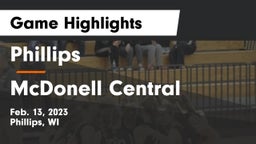 Phillips  vs McDonell Central  Game Highlights - Feb. 13, 2023