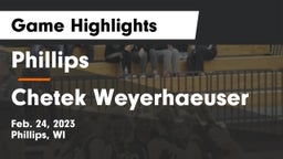 Phillips  vs Chetek Weyerhaeuser  Game Highlights - Feb. 24, 2023