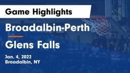 Broadalbin-Perth  vs Glens Falls  Game Highlights - Jan. 4, 2022
