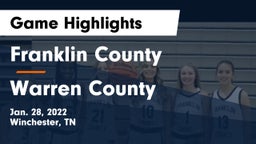 Franklin County  vs Warren County  Game Highlights - Jan. 28, 2022