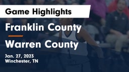 Franklin County  vs Warren County  Game Highlights - Jan. 27, 2023