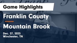 Franklin County  vs Mountain Brook  Game Highlights - Dec. 27, 2023