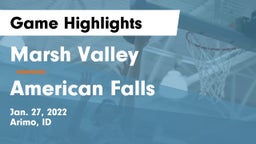 Marsh Valley  vs American Falls  Game Highlights - Jan. 27, 2022
