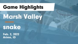 Marsh Valley  vs snake Game Highlights - Feb. 2, 2022