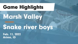 Marsh Valley  vs Snake river boys Game Highlights - Feb. 11, 2022