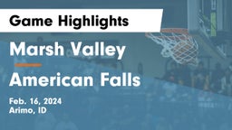 Marsh Valley  vs American Falls  Game Highlights - Feb. 16, 2024