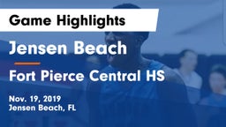 Jensen Beach  vs Fort Pierce Central HS Game Highlights - Nov. 19, 2019