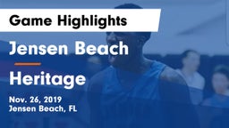 Jensen Beach  vs Heritage  Game Highlights - Nov. 26, 2019