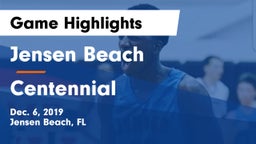 Jensen Beach  vs Centennial  Game Highlights - Dec. 6, 2019