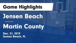 Jensen Beach  vs Martin County  Game Highlights - Dec. 21, 2019