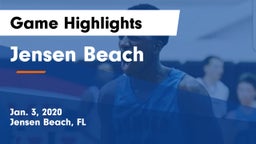 Jensen Beach  Game Highlights - Jan. 3, 2020