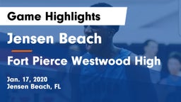 Jensen Beach  vs Fort Pierce Westwood High Game Highlights - Jan. 17, 2020
