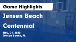 Jensen Beach  vs Centennial  Game Highlights - Nov. 24, 2020