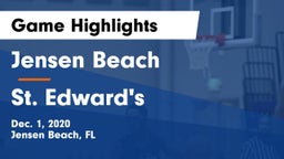 Jensen Beach  vs St. Edward's  Game Highlights - Dec. 1, 2020