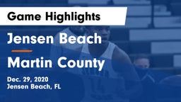 Jensen Beach  vs Martin County  Game Highlights - Dec. 29, 2020