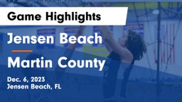 Jensen Beach  vs Martin County  Game Highlights - Dec. 6, 2023