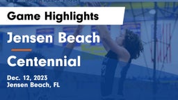 Jensen Beach  vs Centennial  Game Highlights - Dec. 12, 2023
