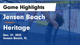 Jensen Beach  vs Heritage Game Highlights - Dec. 27, 2023
