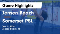 Jensen Beach  vs Somerset PSL Game Highlights - Jan. 5, 2024