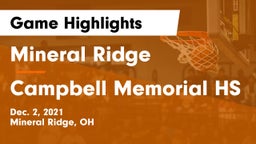 Mineral Ridge  vs Campbell Memorial HS Game Highlights - Dec. 2, 2021