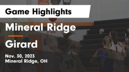 Mineral Ridge  vs Girard  Game Highlights - Nov. 30, 2023