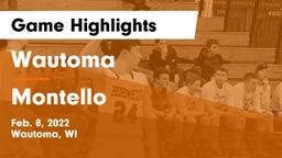 Wautoma  vs Montello   Game Highlights - Feb. 8, 2022