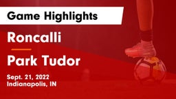 Roncalli  vs Park Tudor  Game Highlights - Sept. 21, 2022