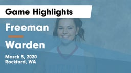 Freeman  vs Warden  Game Highlights - March 5, 2020