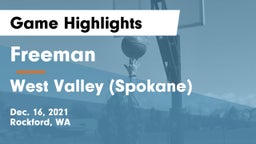 Freeman  vs West Valley  (Spokane) Game Highlights - Dec. 16, 2021