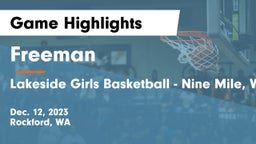 Freeman  vs Lakeside  Girls Basketball - Nine Mile, WA Game Highlights - Dec. 12, 2023