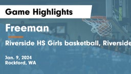 Freeman  vs Riverside HS Girls basketball, Riverside Wa Game Highlights - Jan. 9, 2024
