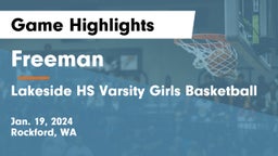 Freeman  vs Lakeside HS Varsity Girls Basketball  Game Highlights - Jan. 19, 2024