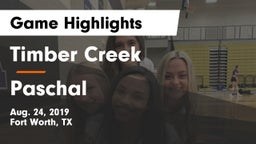 Timber Creek  vs Paschal  Game Highlights - Aug. 24, 2019