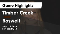 Timber Creek  vs Boswell  Game Highlights - Sept. 15, 2020