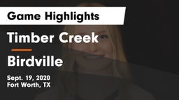 Timber Creek  vs Birdville  Game Highlights - Sept. 19, 2020