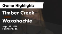 Timber Creek  vs Waxahachie  Game Highlights - Sept. 22, 2020
