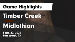 Timber Creek  vs Midlothian  Game Highlights - Sept. 22, 2020