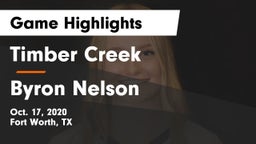 Timber Creek  vs Byron Nelson  Game Highlights - Oct. 17, 2020
