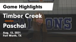 Timber Creek  vs Paschal Game Highlights - Aug. 13, 2021