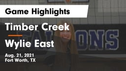 Timber Creek  vs Wylie East  Game Highlights - Aug. 21, 2021