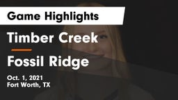 Timber Creek  vs Fossil Ridge  Game Highlights - Oct. 1, 2021