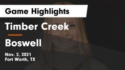 Timber Creek  vs Boswell   Game Highlights - Nov. 2, 2021