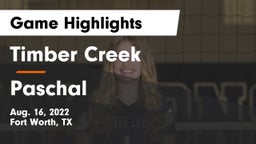 Timber Creek  vs Paschal  Game Highlights - Aug. 16, 2022