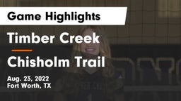 Timber Creek  vs Chisholm Trail  Game Highlights - Aug. 23, 2022