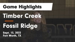 Timber Creek  vs Fossil Ridge  Game Highlights - Sept. 13, 2022