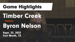 Timber Creek  vs Byron Nelson  Game Highlights - Sept. 23, 2022