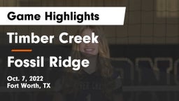 Timber Creek  vs Fossil Ridge  Game Highlights - Oct. 7, 2022