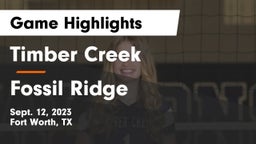 Timber Creek  vs Fossil Ridge  Game Highlights - Sept. 12, 2023