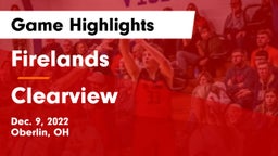 Firelands  vs Clearview  Game Highlights - Dec. 9, 2022